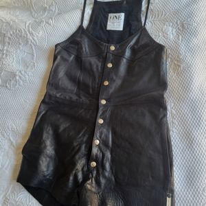One Teaspoon leather playsuit